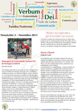 Novembro 2013 - Família Missionária Verbum Dei – Lisboa