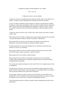 A dan&ccedil;a do ventre no meu modo de ver e sentir