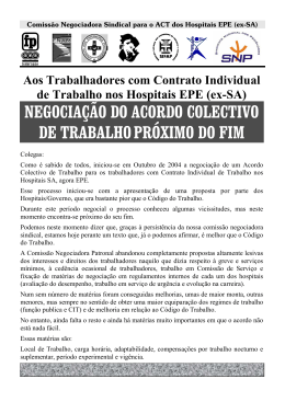 Aos Trabalhadores com Contrato Individual de Trabalho