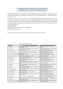 Portaria DG n&ordm; 628/2015 - Tribunal Regional do Trabalho 7&ordf; Regi&atilde;o