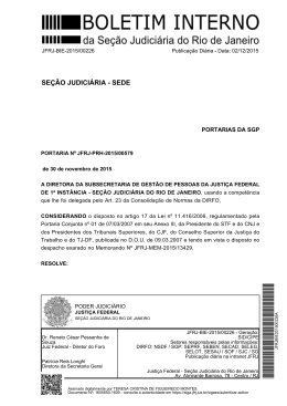 SE&Ccedil;&Atilde;O JUDICI&Aacute;RIA - SEDE