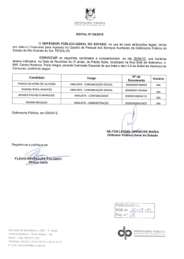 Edital 04/2015 - Convocação Reunião PCD