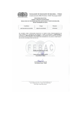 472/07 Resolu&ccedil;&atilde;o 80/07 PRocEsso sELETIvo cARGo