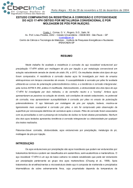estudo comparativo da resistncia corroso e citotoxicidade do
