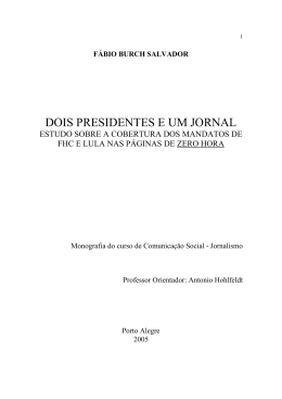 DOIS PRESIDENTES E UM JORNAL