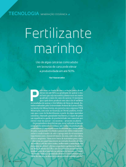Fertilizante marinho - Revista Pesquisa FAPESP