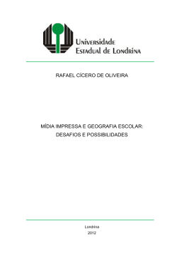 RAFAEL C&Iacute;CERO DE OLIVEIRA M&Iacute;DIA IMPRESSA E