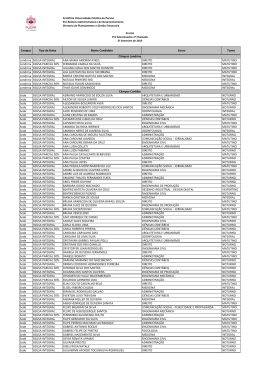 Pr&eacute; Selecionados 1&ordf; Chamada