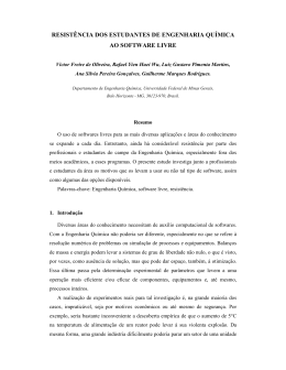 resist&ecirc;ncia dos estudantes de engenharia qu&iacute;mica ao software livre