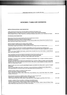 sUM&Aacute;RIo /TABLE oF coNTENTs