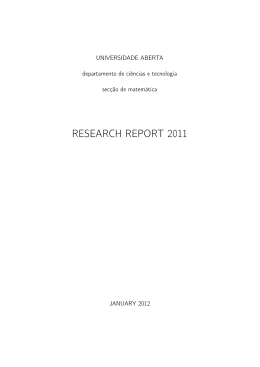 Research Report 2011 - Universidade Aberta