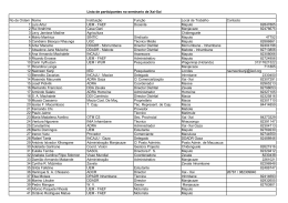 Lista de participantes no seminario de Xai