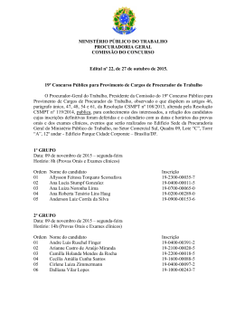 Edital n&ordm; 10, de 05 novembro de 2004