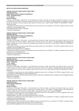 Disponível no Diário Oficial do Estado de São