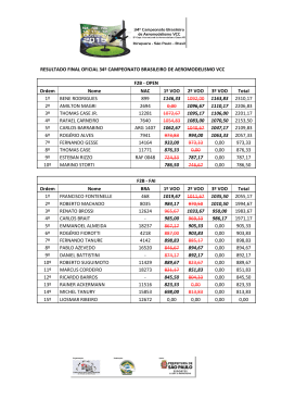 RESULTADO FINAL OFICIAL 34º CAMPEONATO BRASILEIRO DE