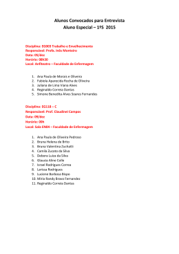 Alunos Convocados para Entrevista Aluno Especial &ndash; 1&ordm;S 2015