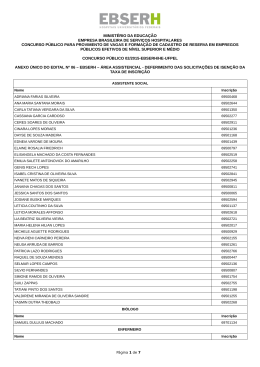 Anexo &Uacute;nico do Edital n&ordm; 06