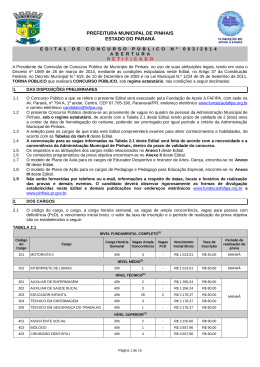 PREFEITURA MUNICIPAL DE PINHAIS ESTADO DO PARAN&Aacute;