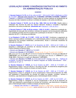 legislação sobre convênios/contratos no âmbito da - TCE-ES