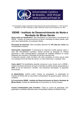 IDENE - Instituto de Desenvolvimento do Norte e Nordeste de Minas
