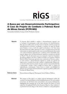 A Busca por um Desenvolvimento Participativo: O Caso do