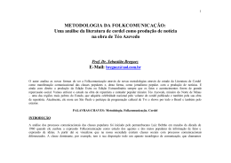 METODOLOGIA DA FOLKCOMUNICAÇÃO: Uma análise