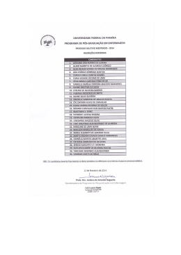 inscri&ccedil;&otilde;es deferidas processo seletivo mestrado 2014
