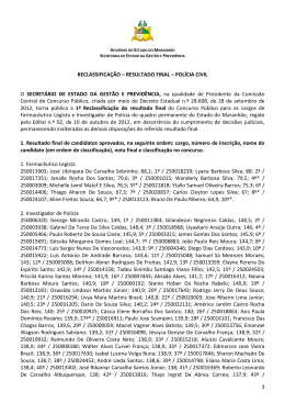 Resultado final definitivo dos candidatos aprovados