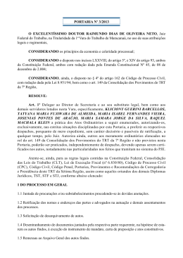 portaria n&ordm; 3/2013 - Tribunal Regional do Trabalho 7&ordf; Regi&atilde;o