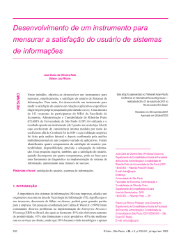 Desenvolvimento de um instrumento para mensurar a
