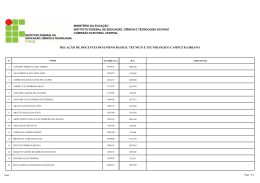 relação de professores