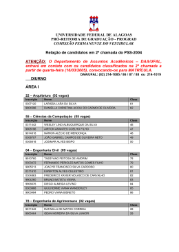 Segunda Chamada - Copeve - Universidade Federal de Alagoas