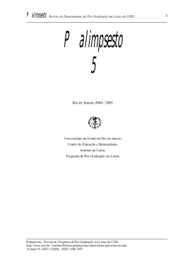 Vers&atilde;o para Impress&atilde;o - P&oacute;s-gradua&ccedil;&atilde;o em Letras da UERJ
