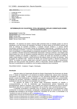 10.&deg; CONEX &ndash; Apresenta&ccedil;&atilde;o Oral &ndash; Resumo Expandido