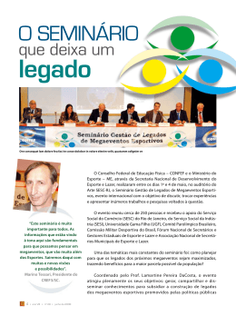 O Seminário que deixa um legado