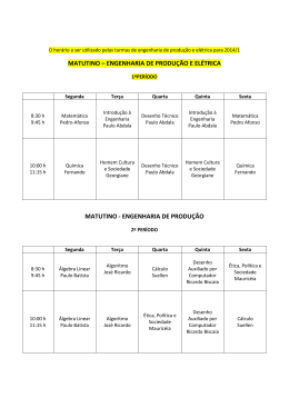 ENGENHARIA DE PRODUÇÃO