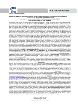PORTARIA n&ordm; 01/2015