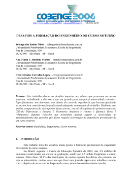 desafios à formação do engenheiro do curso noturno