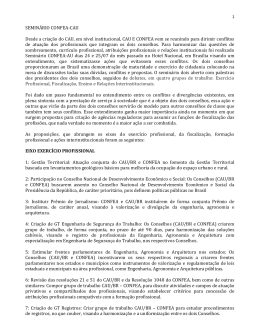 SEMIN&Aacute;RIO CONFEA-CAU Desde a cria&ccedil;&atilde;o do CAU - CREA-PA