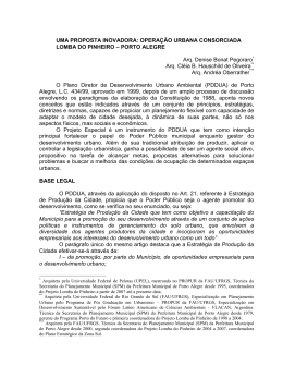 Opera&ccedil;&atilde;o Urbana Consorciada Lomba do Pinheiro a Porto Alegre