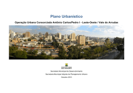 Plano Urban&iacute;stico - Prefeitura Municipal de Belo Horizonte