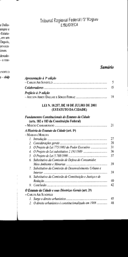 Estatuto da Cidade - Tribunal Regional Federal da 5&ordf; Regi&atilde;o