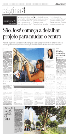 S&atilde;o Jos&eacute; come&ccedil;a a detalhar projeto para mudar o centro