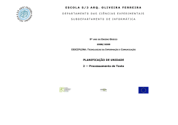 ESCOLA S/3 ARQ. OLIVEIRA FERREIRA PLANIFICA&Ccedil;&Atilde;O DE