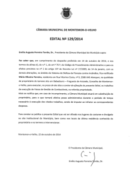 Notifica&ccedil;&atilde;o de M&aacute;rio Oliveira Ferreira, residente na rua Vitorino