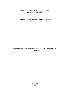 Corre&ccedil;&atilde;o do sorriso gengival: uma revis&atilde;o de literatura