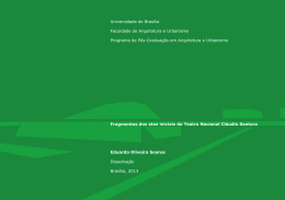 Universidade de Brasília Faculdade de Arquitetura e Urbanismo