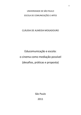 Educomunica&ccedil;&atilde;o e escola: o cinema como