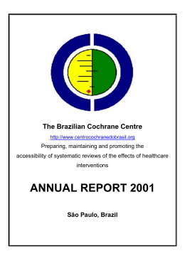 2001 Annual Report  - Centro Cochrane do Brasil