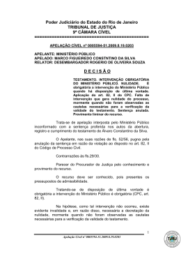 Poder Judiciário do Estado do Rio de Janeiro TRIBUNAL DE
